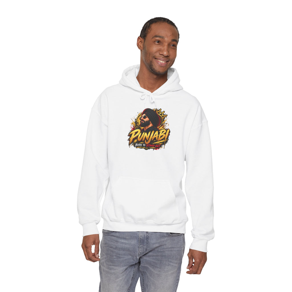 Punjabi Pride Graphic Hoodie | Illustrated Heritage Pullover