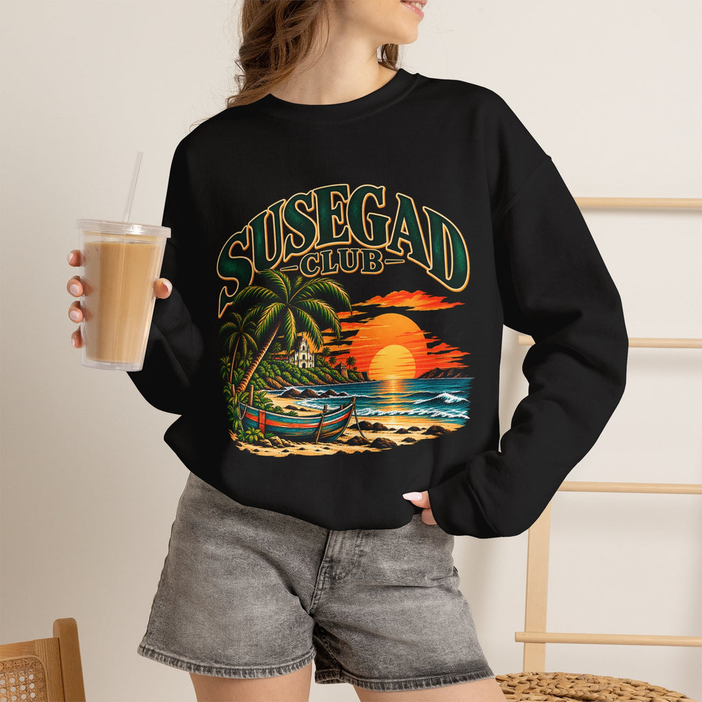 Susegad Club Tropical Sunset Crewneck Sweatshirt