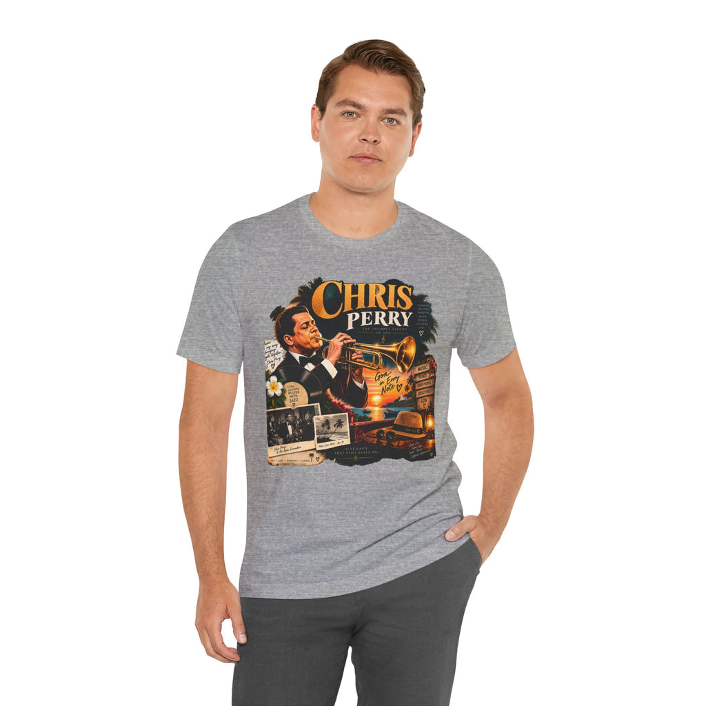 Chris Perry Trumpet Graphic T-Shirt | Retro Music