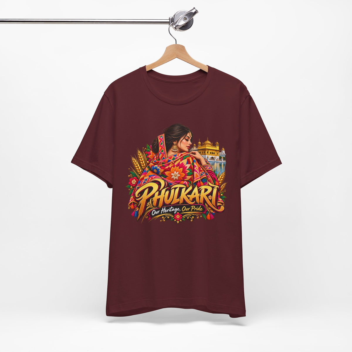 Phulkari Heritage Graphic T-Shirt | Punjabi Pride Tee
