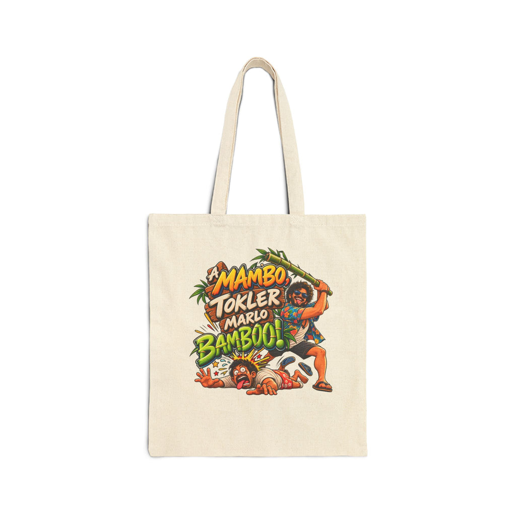 Additional view of A Mambo, Tokler Marlo Bamboo! Goan Heritage Canvas Tote Bag (2)