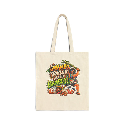 Additional view of A Mambo, Tokler Marlo Bamboo! Goan Heritage Canvas Tote Bag (2)