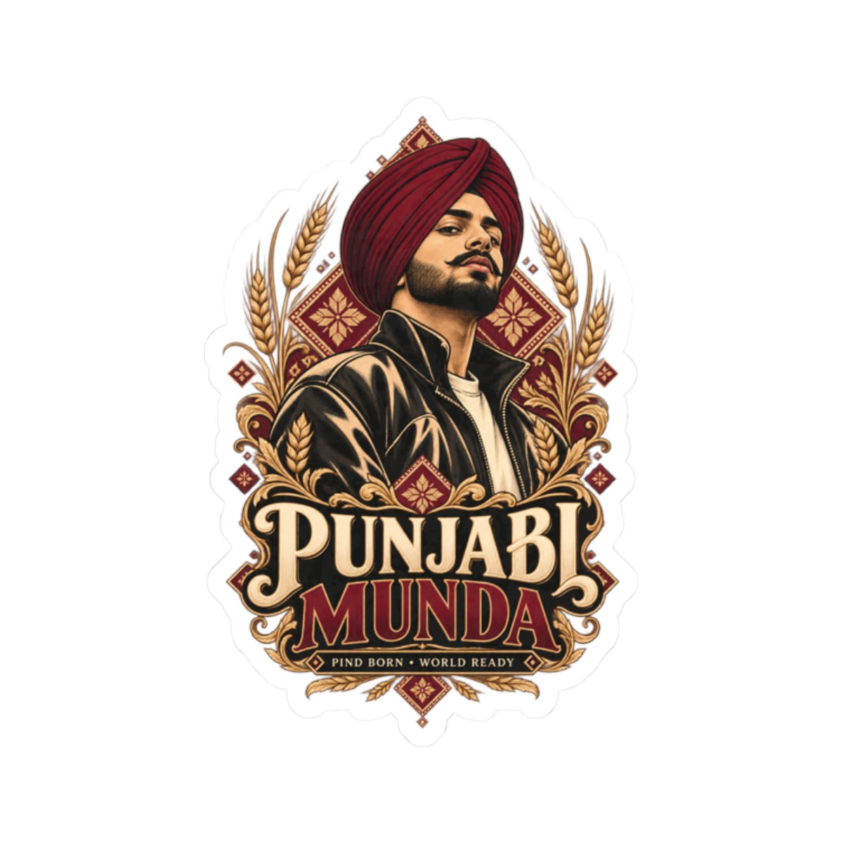 Punjabi Munda Kiss-Cut Sticker