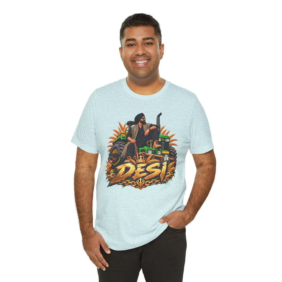 Desi Motorcycle Graphic Tee – Retro Biker India Pride T-Shirt