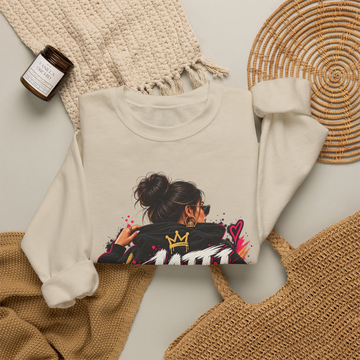 Jatti Energy Punjabi Graphic Crewneck Sweatshirt