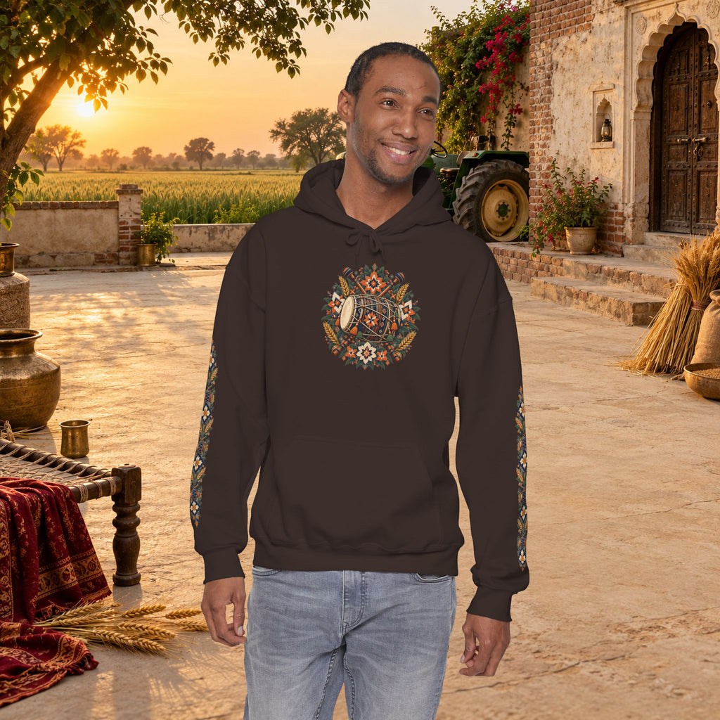Bohemian Folk Art Drum Hoodie