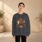 Boho Folk Drum Sweatshirt – Tribal Music Festival Crewneck