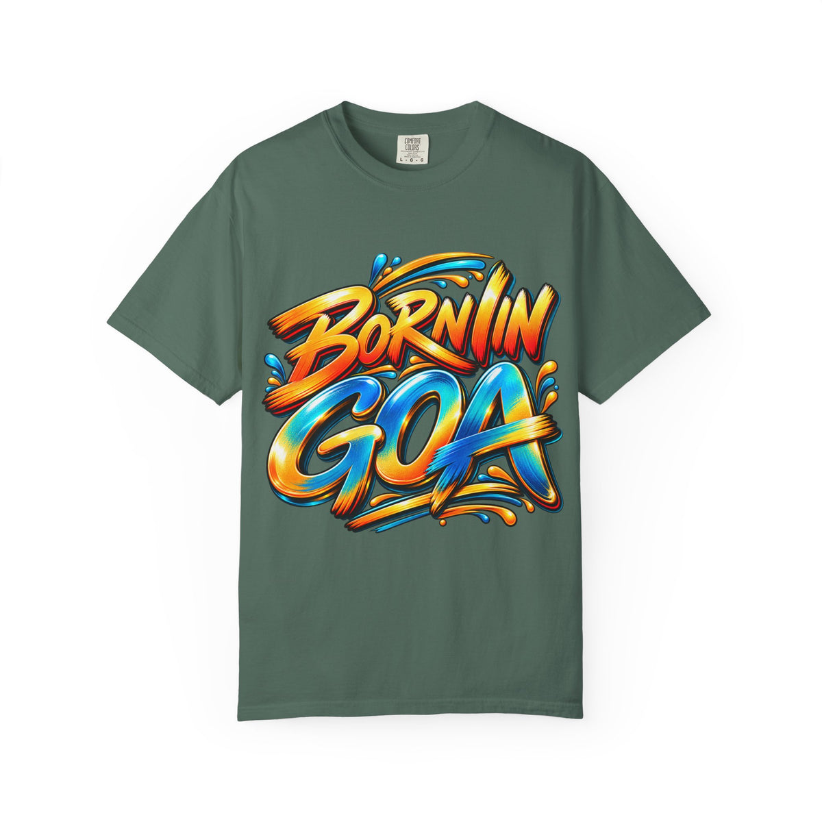 Born in Goa Graphic Tee | Garment-Dyed Cotton T-Shirt