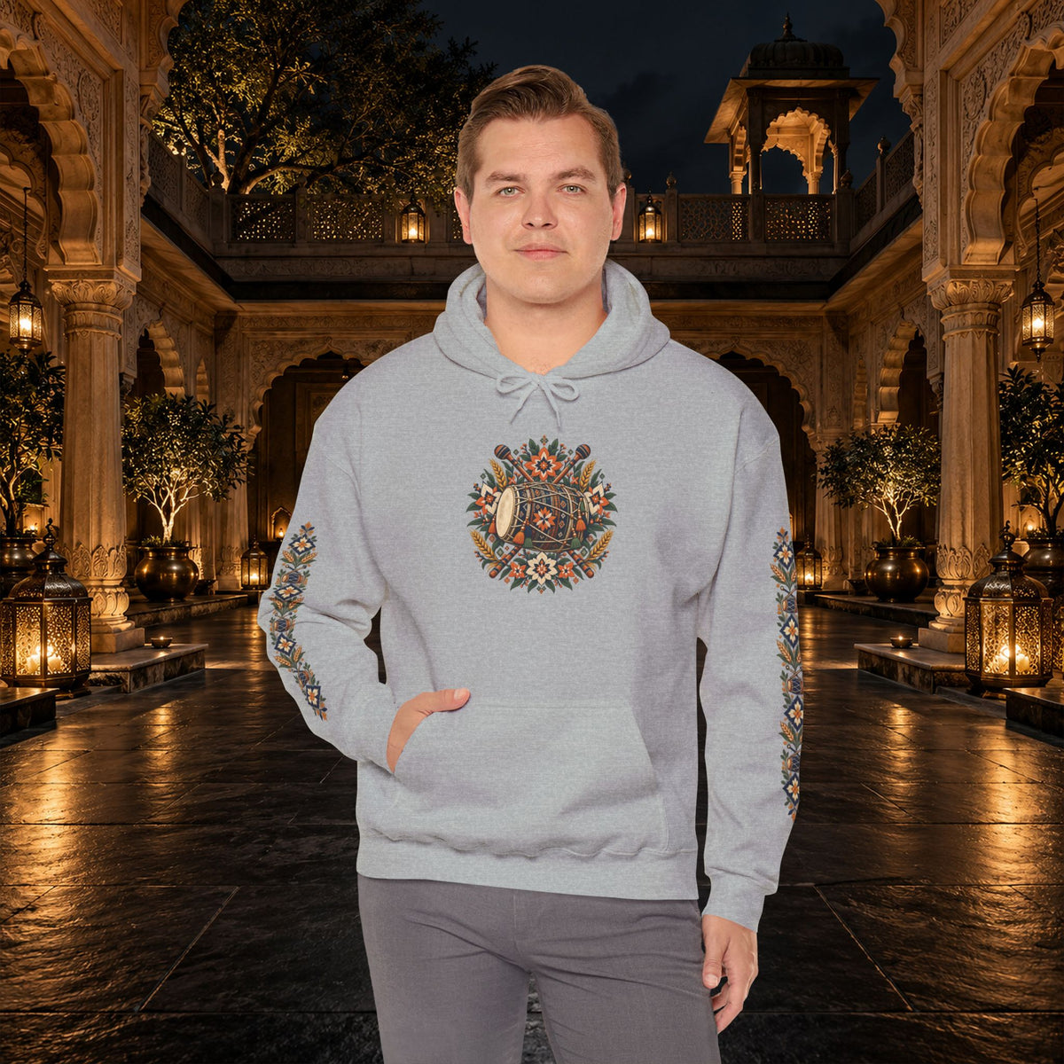 Bohemian Folk Art Drum Hoodie