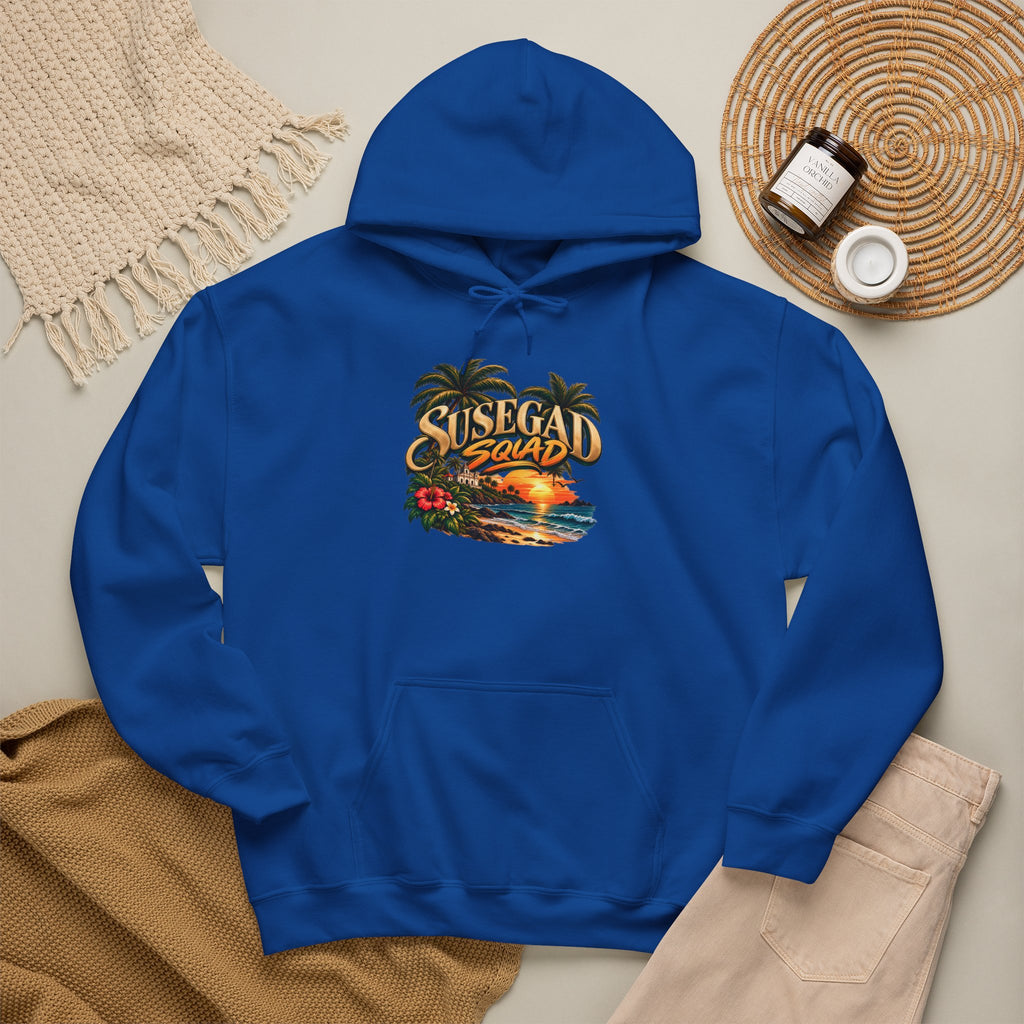 Susegad Squad Hoodie | Tropical Goan Sunset Graphic