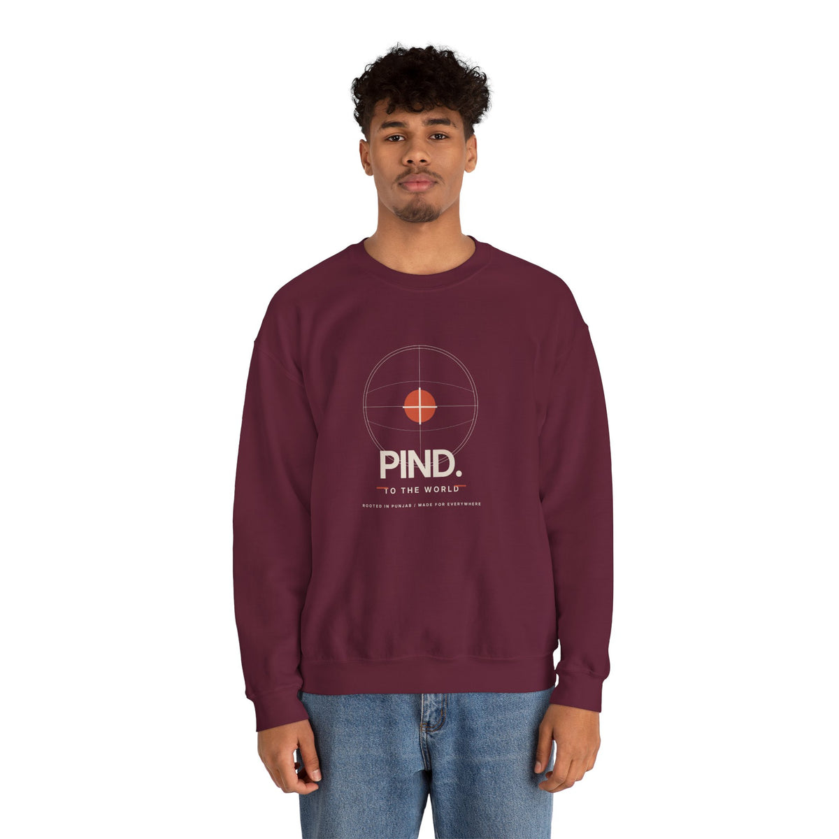 Minimalist 'PIND' Logo Crewneck Sweatshirt