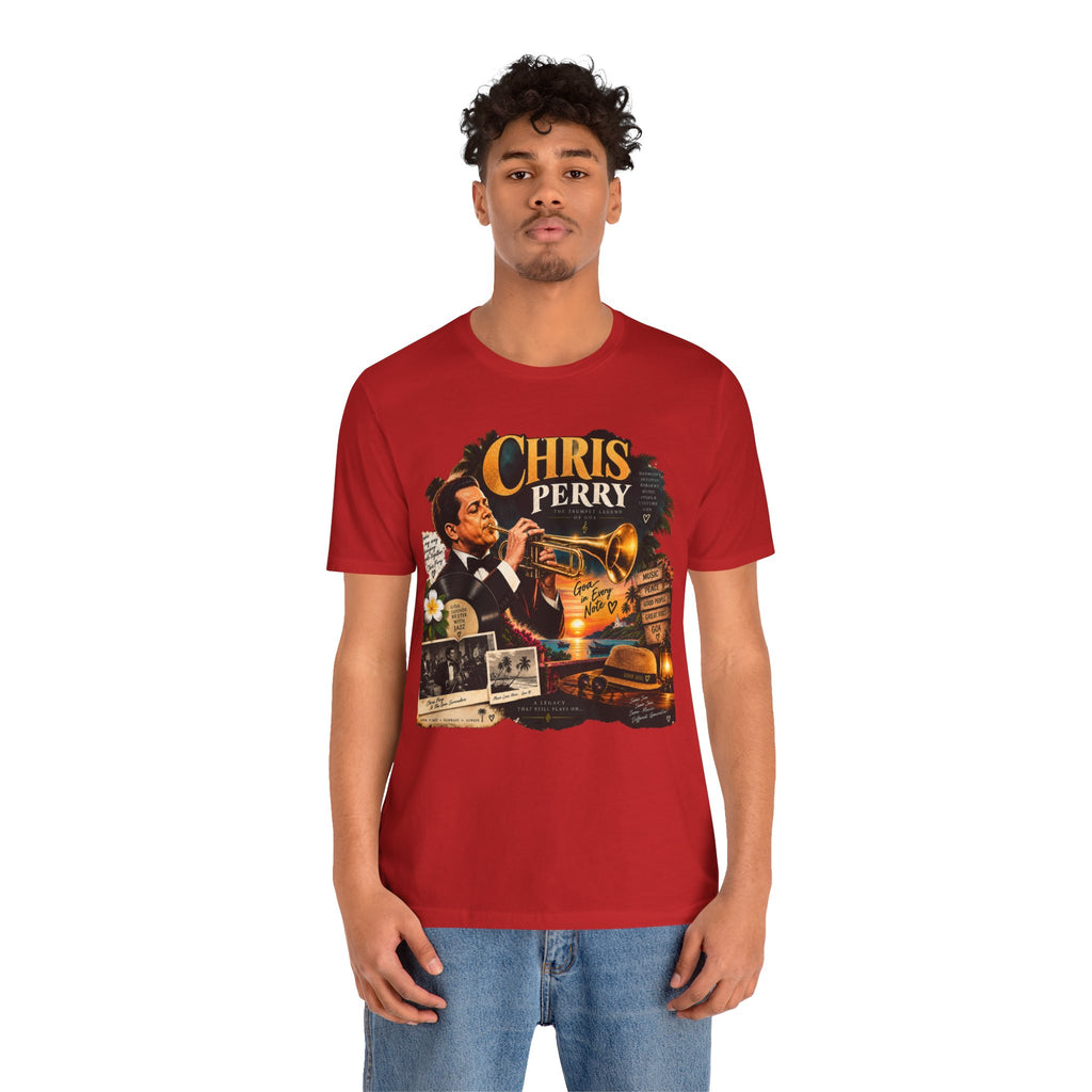 Chris Perry Trumpet Graphic T-Shirt | Retro Music
