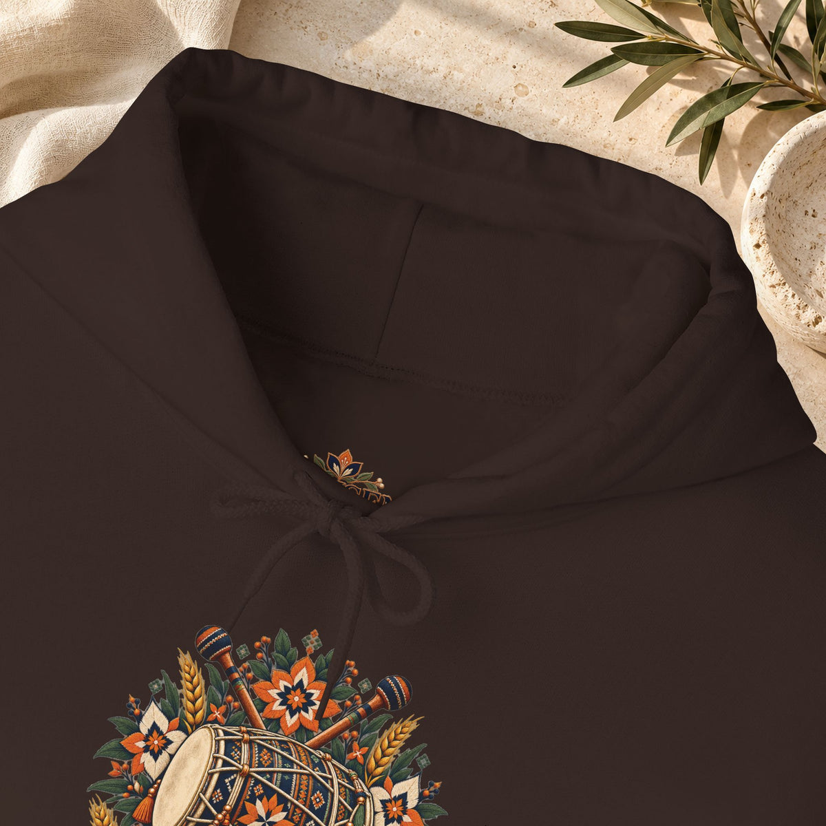 Bohemian Folk Art Drum Hoodie