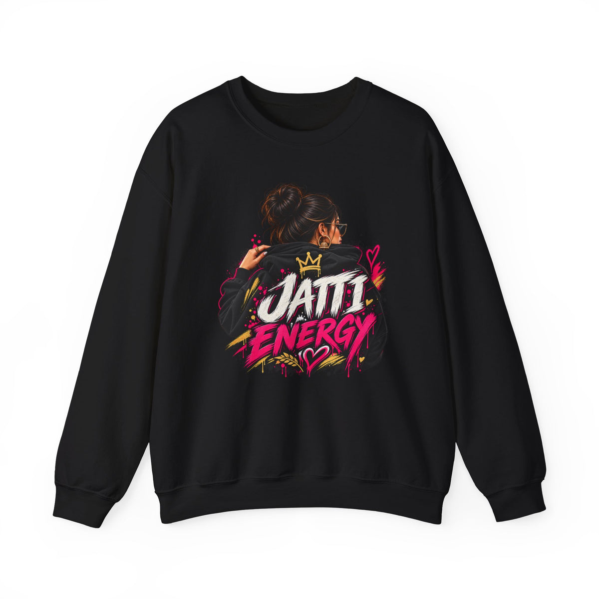 Additional view of Jatti Energy Punjabi Graphic Crewneck Sweatshirt (2)