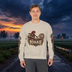 Nidar Courage Does Not Bow Warrior Tiger Crewneck Sweatshirt
