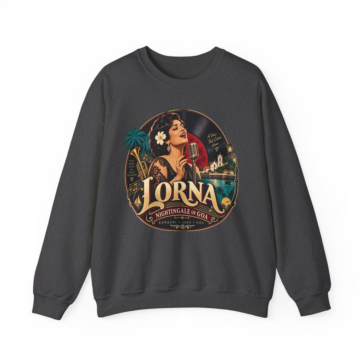 Lorna Goan Music Crewneck Sweatshirt | Konkani Singer Graphic