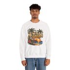 Susegad Squad Tropical Sunset Crewneck Sweatshirt