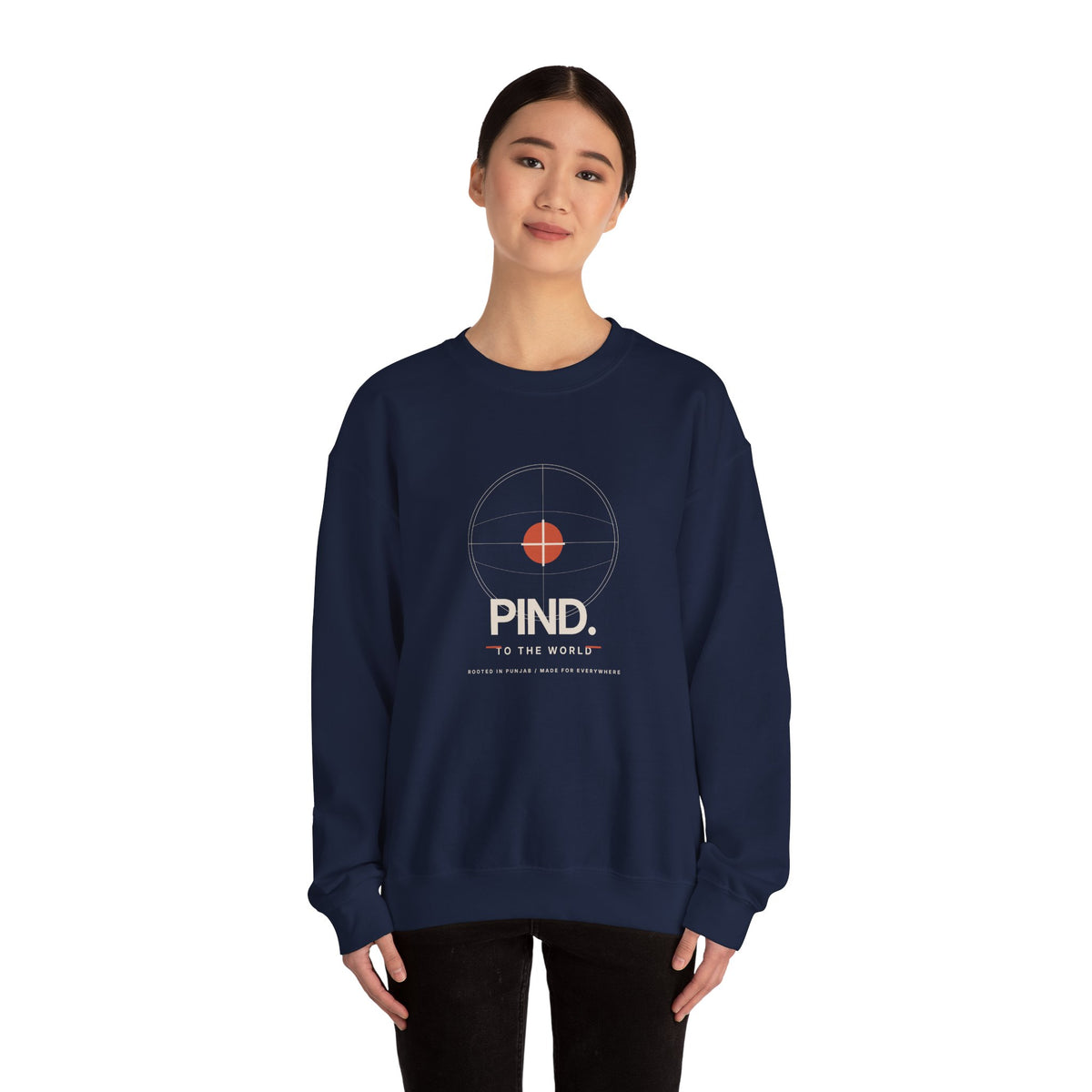 Minimalist 'PIND' Logo Crewneck Sweatshirt