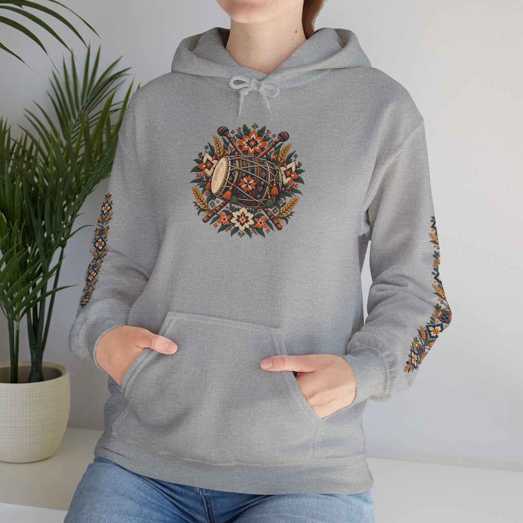 Bohemian Folk Art Drum Hoodie