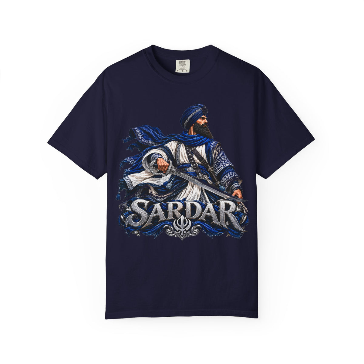 Sardar Warrior Sword Graphic T-Shirt | Sikh Heritage Tee