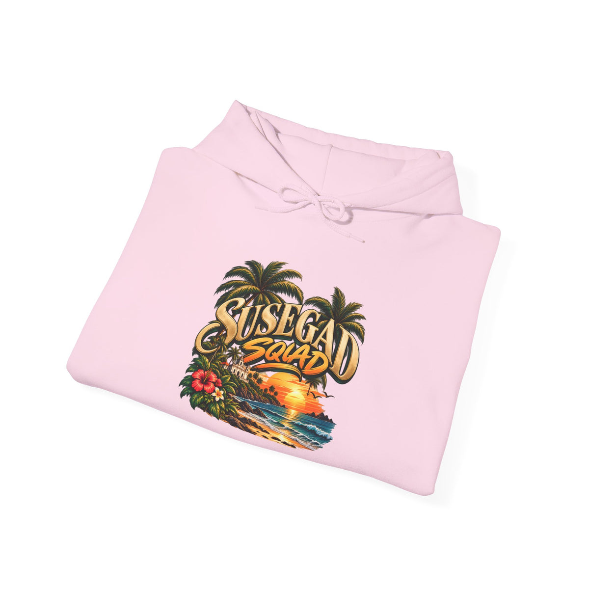 Susegad Squad Hoodie | Tropical Goan Sunset Graphic