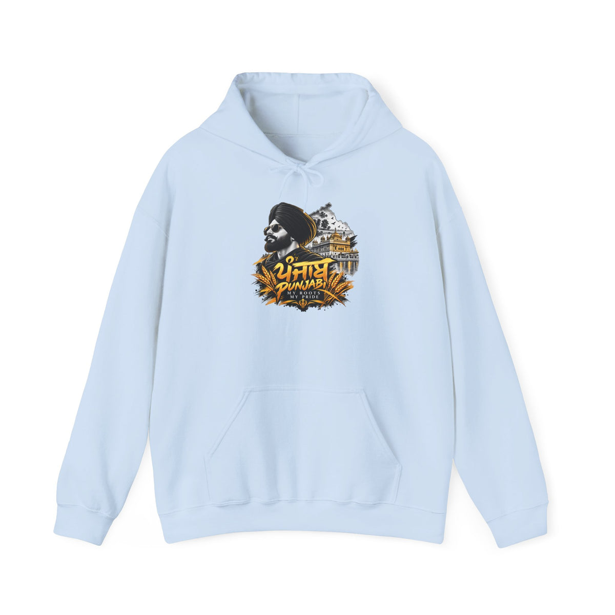 Punjabi Pride Hoodie – Golden Temple & Turban Graphic Sweatshirt
