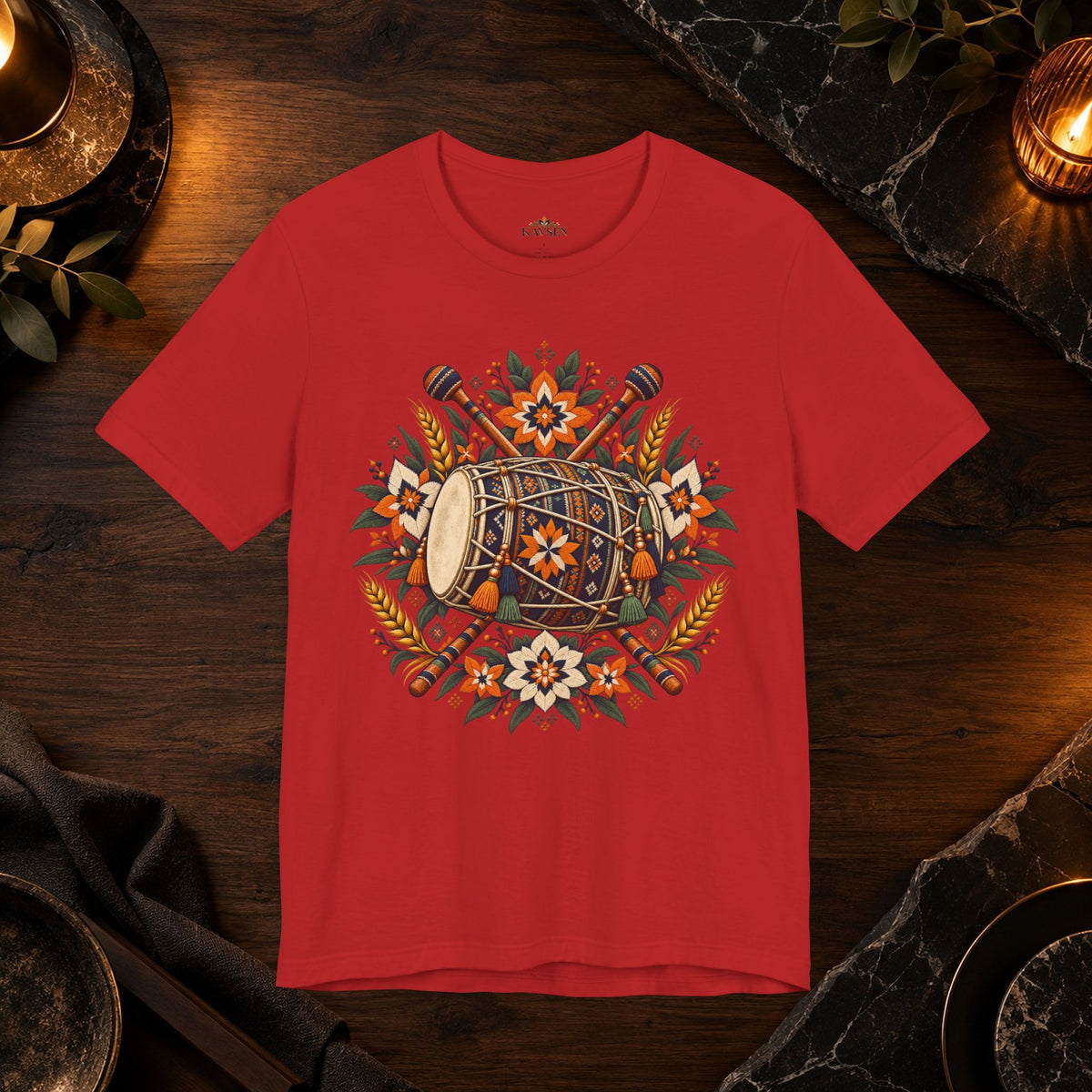 Boho Folk Drum Mandala T-Shirt