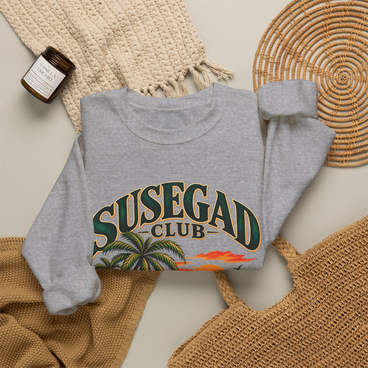 Susegad Club Tropical Sunset Crewneck Sweatshirt