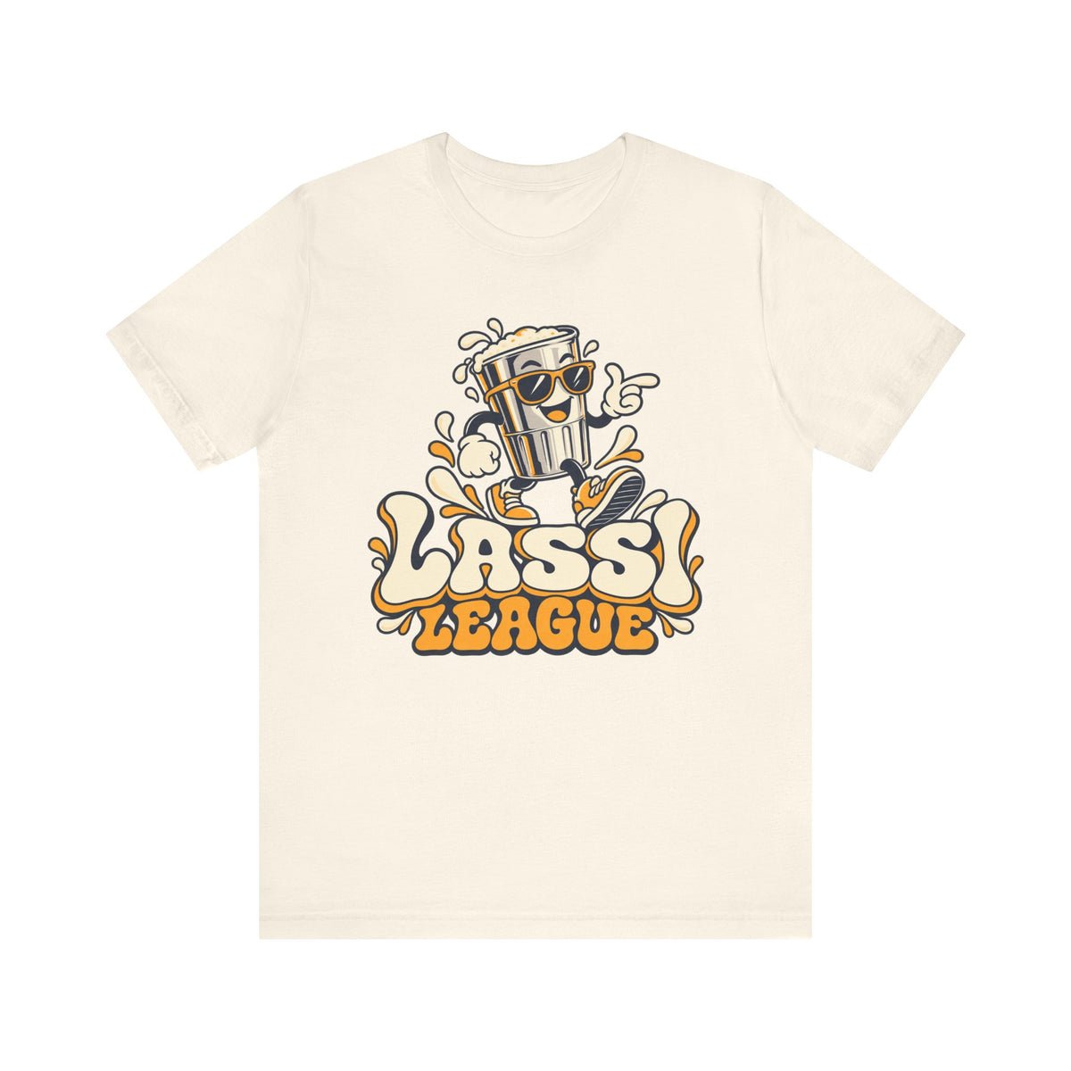 Additional view of Lassi League Graphic T-Shirt — Punjabi Lassi Art (3)