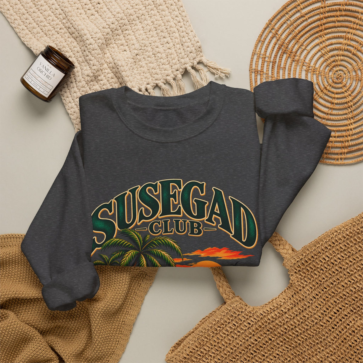 Susegad Club Tropical Sunset Crewneck Sweatshirt