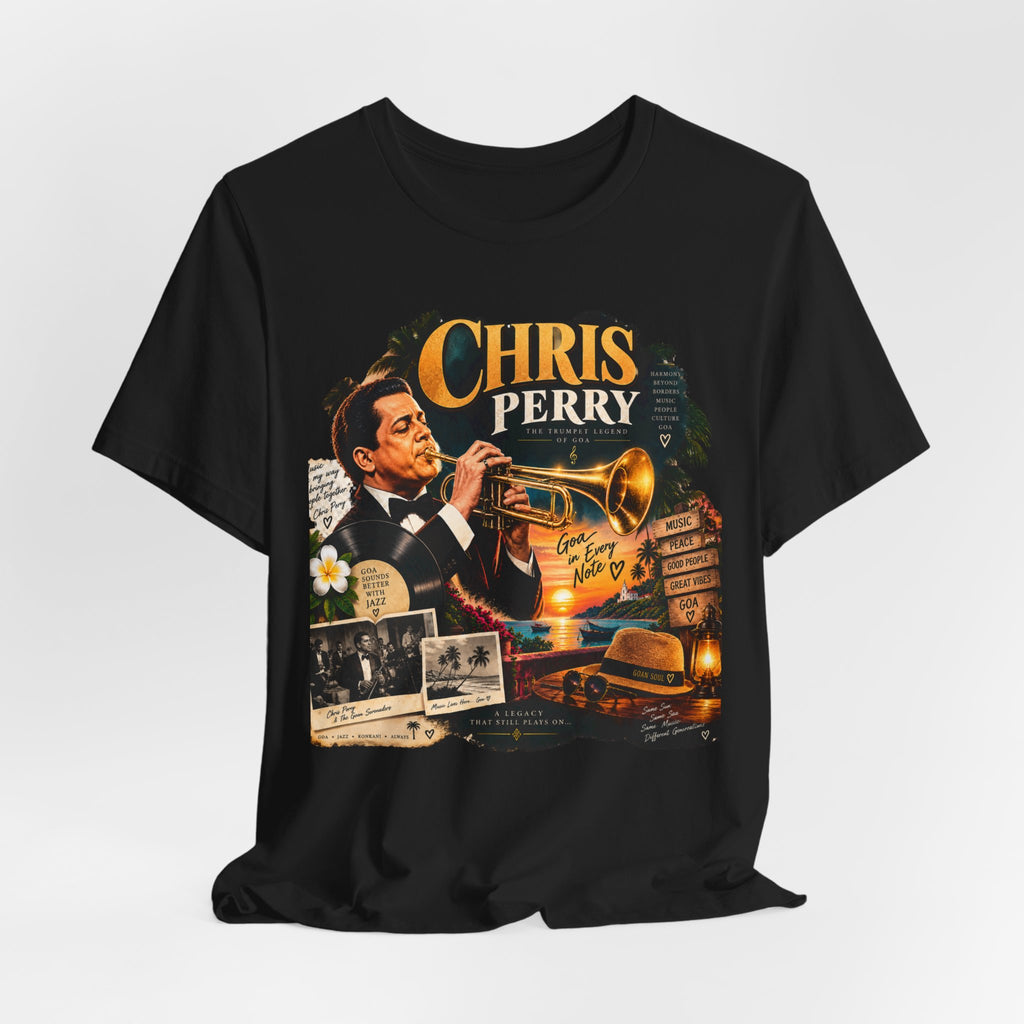 Chris Perry Trumpet Graphic T-Shirt | Retro Music