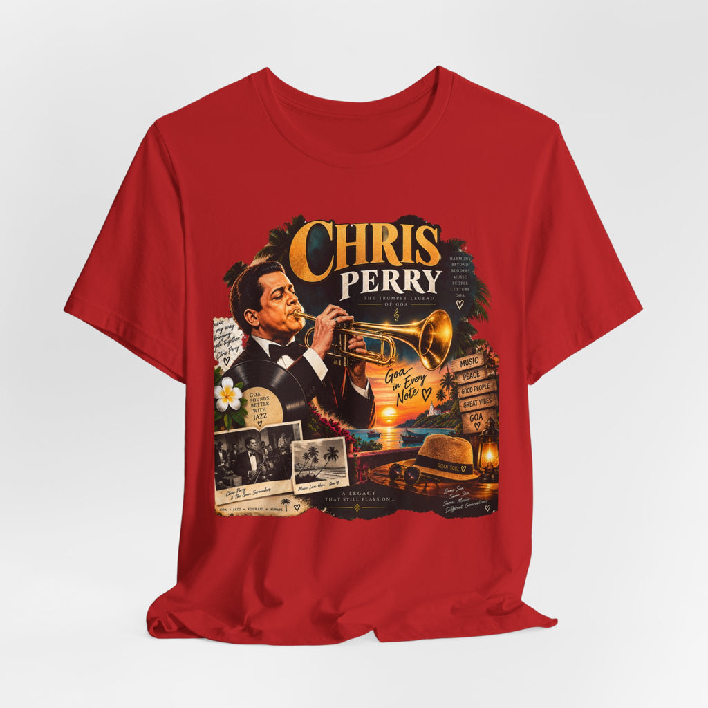 Chris Perry Trumpet Graphic T-Shirt | Retro Music
