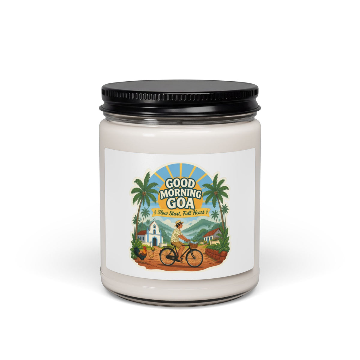 Morning Goa Scented Soy Candle – 9oz "Slow Start, Full Heart" Tropical Aromatherapy — product image 6