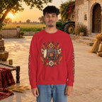 Boho Folk Drum Sweatshirt – Tribal Music Festival Crewneck