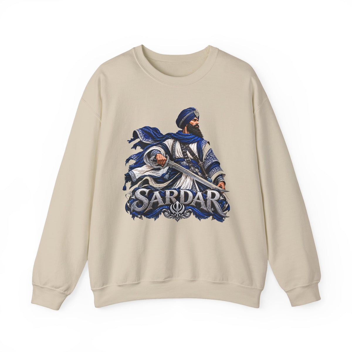 Additional view of Sardar Warrior Sikh-Inspired Graphic Crewneck Sweatshirt (3)