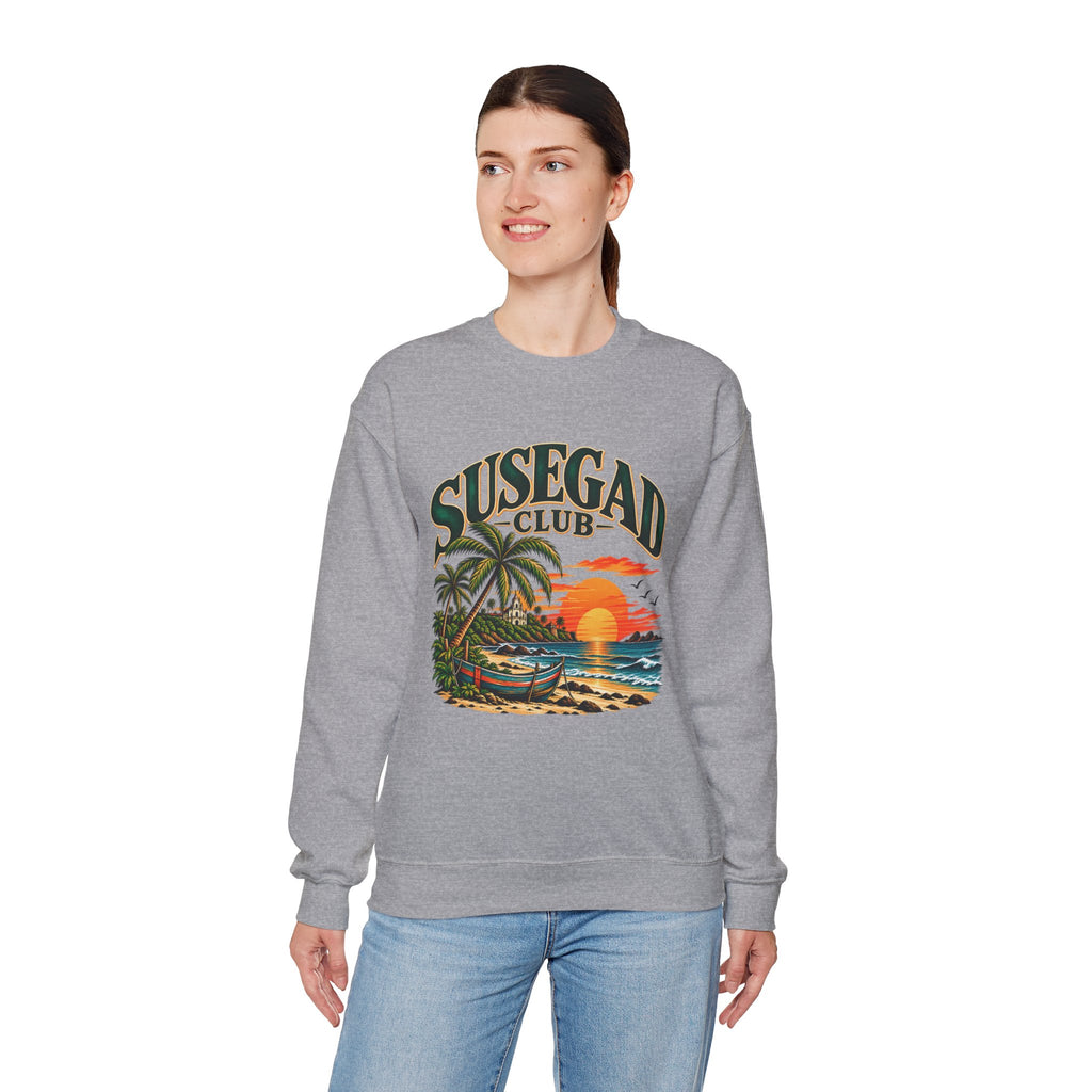 Susegad Club Tropical Sunset Crewneck Sweatshirt