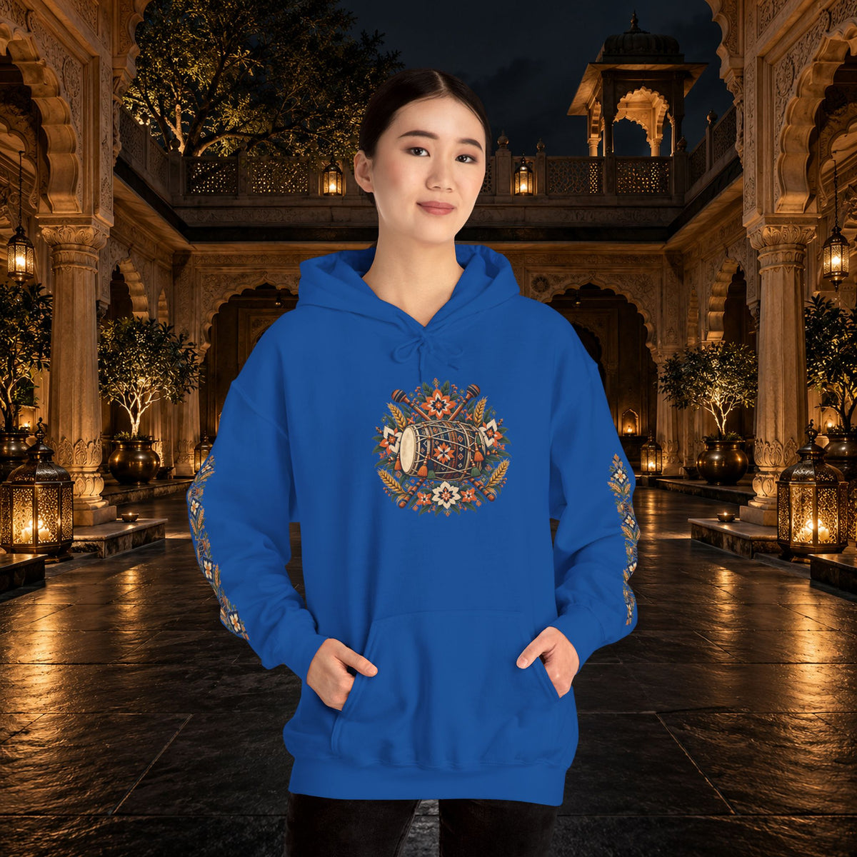 Bohemian Folk Art Drum Hoodie
