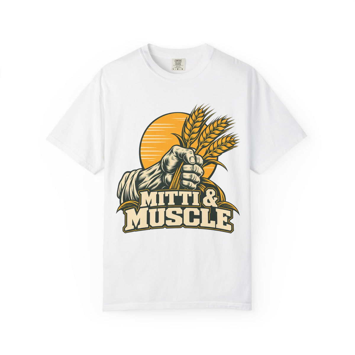 Additional view of Mitti & Muscle T-Shirt — Punjabi Wheat Design (2)