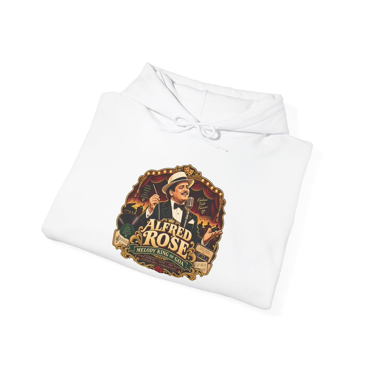 Alfred Rose Vintage Label Hoodie | Retro Goan Music