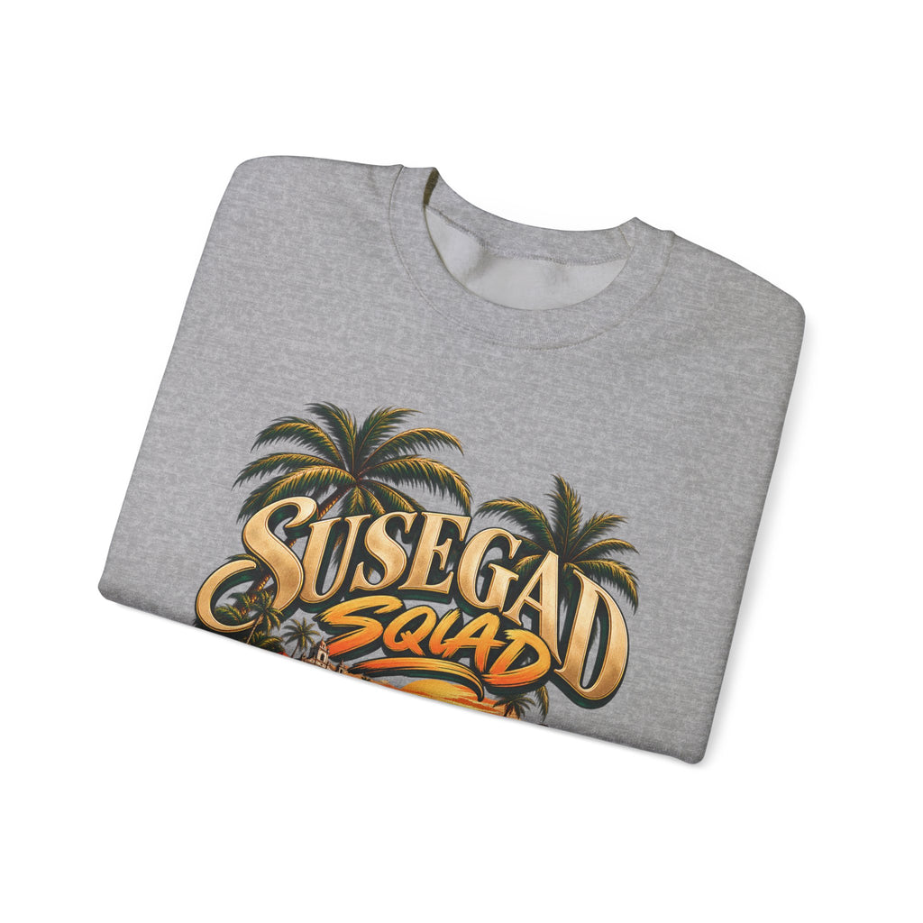 Susegad Squad Tropical Sunset Crewneck Sweatshirt
