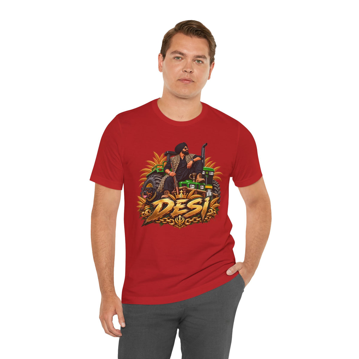 Desi Motorcycle Graphic Tee – Retro Biker India Pride T-Shirt