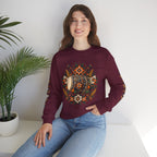Boho Folk Drum Sweatshirt – Tribal Music Festival Crewneck