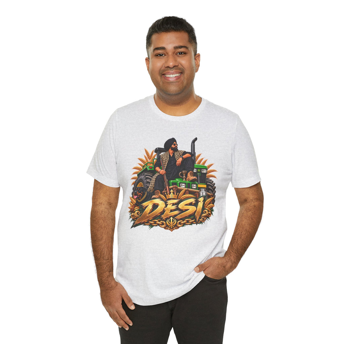 Desi Motorcycle Graphic Tee – Retro Biker India Pride T-Shirt