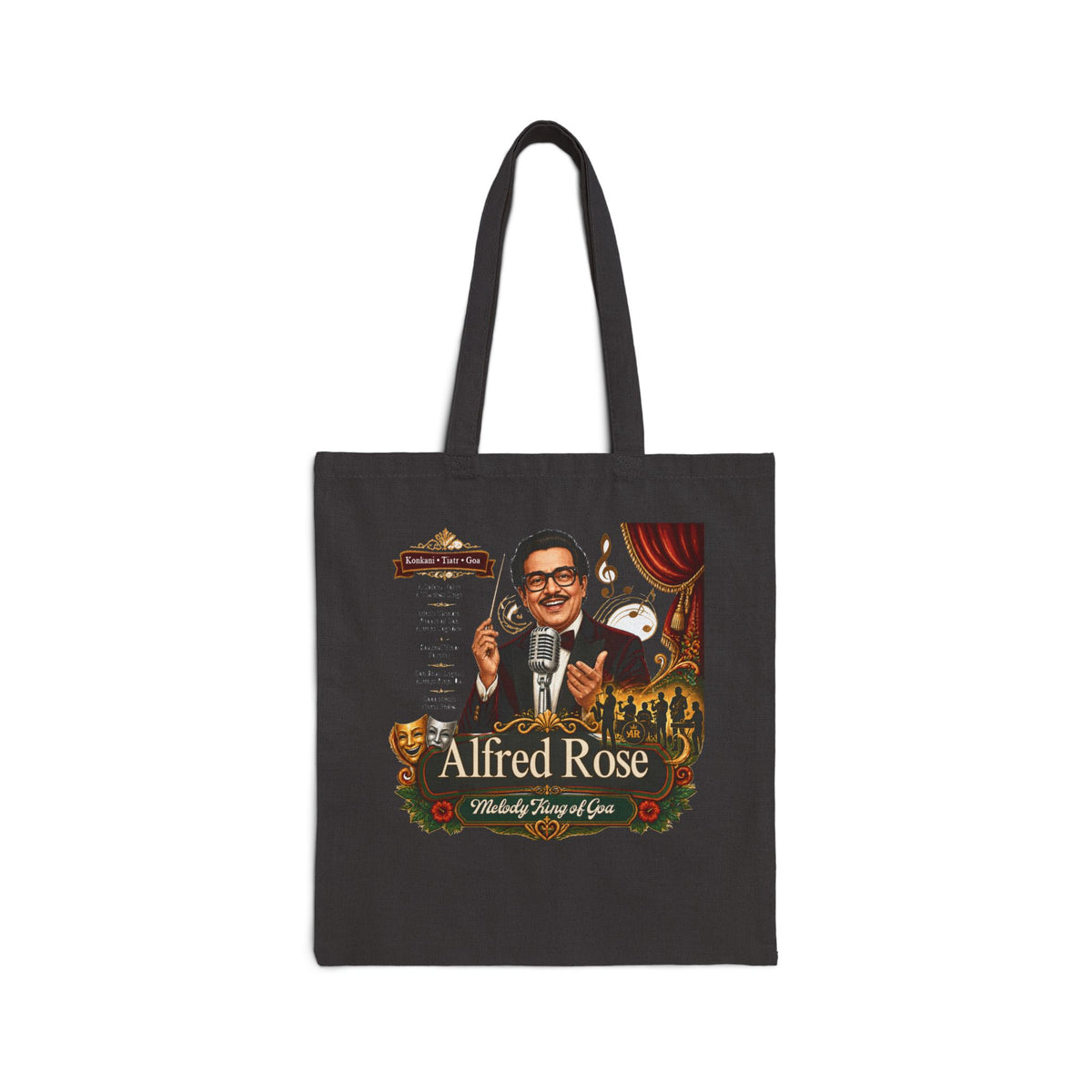 Additional view of Alfred Rose Vintage Music Canvas Tote — Goa (2)
