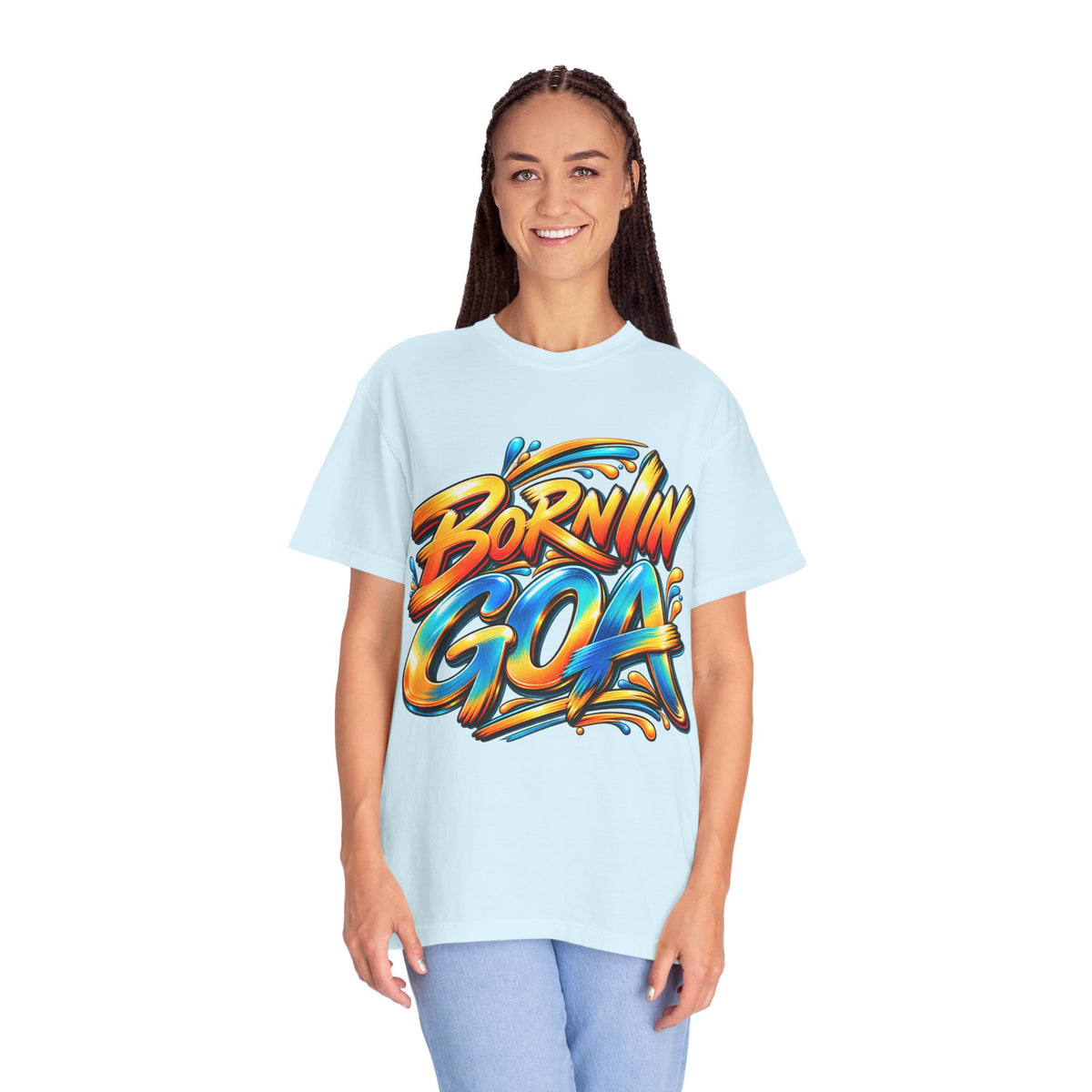 Born in Goa Graphic Tee | Garment-Dyed Cotton T-Shirt