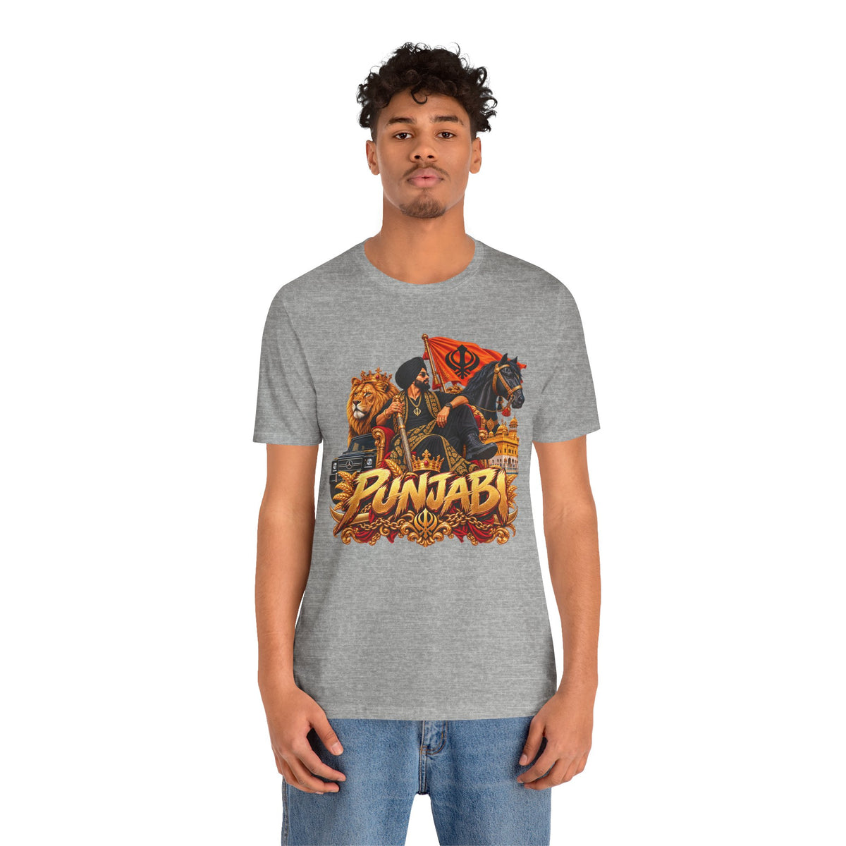 Punjabi Pride Tee — Bold Lion & Khanda Graphic T‑Shirt
