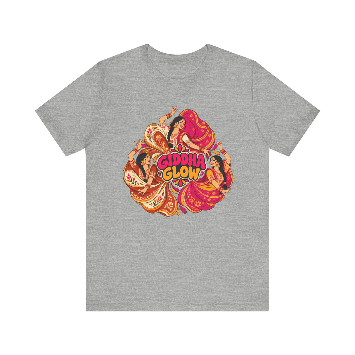 Giddha Glow Punjabi Dance Graphic T-Shirt – Jersey Tee — product image 4
