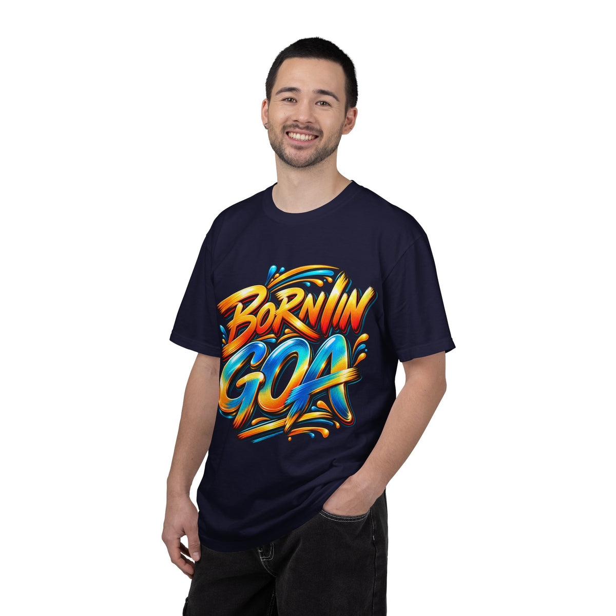 Born in Goa Graphic Tee | Garment-Dyed Cotton T-Shirt