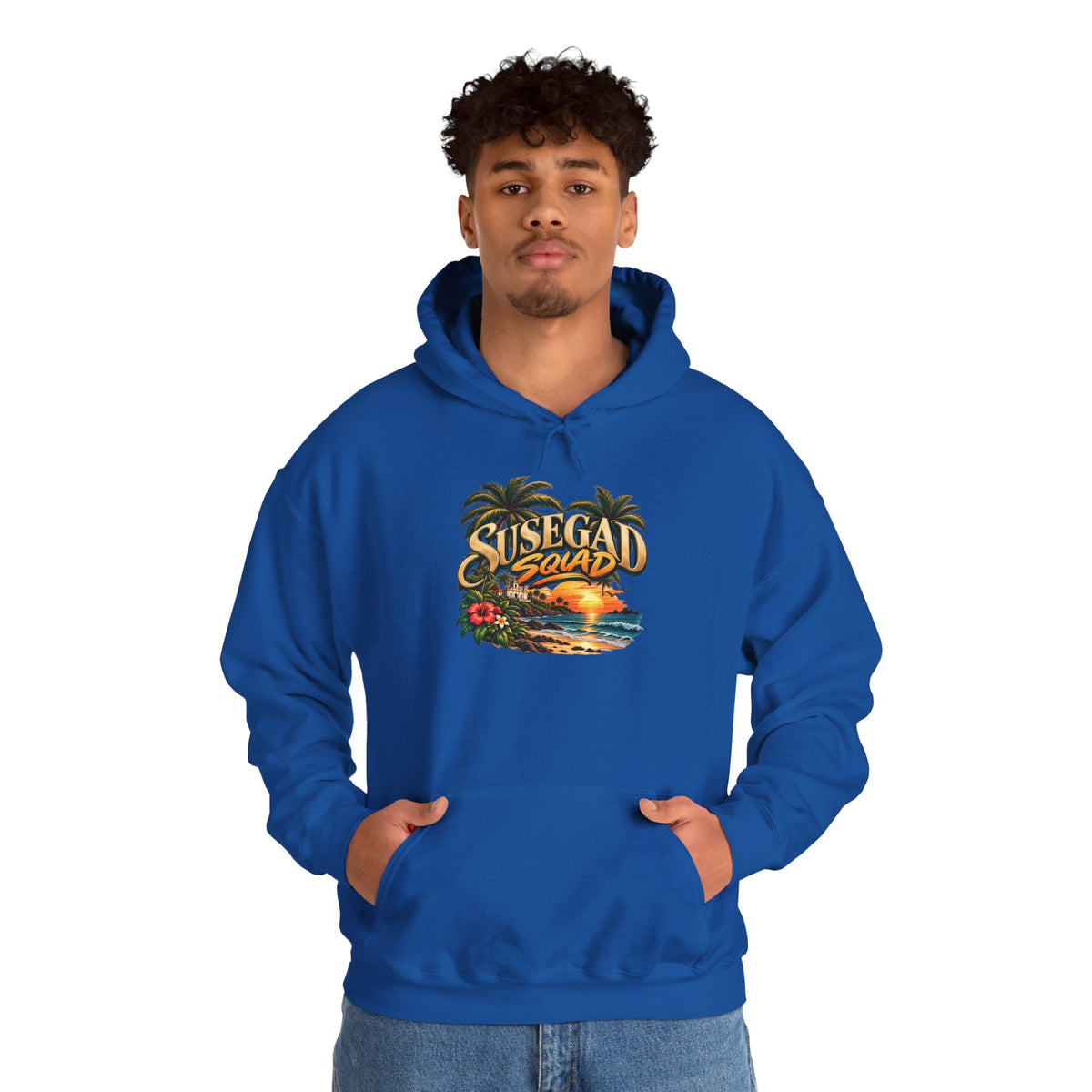 Susegad Squad Hoodie | Tropical Goan Sunset Graphic