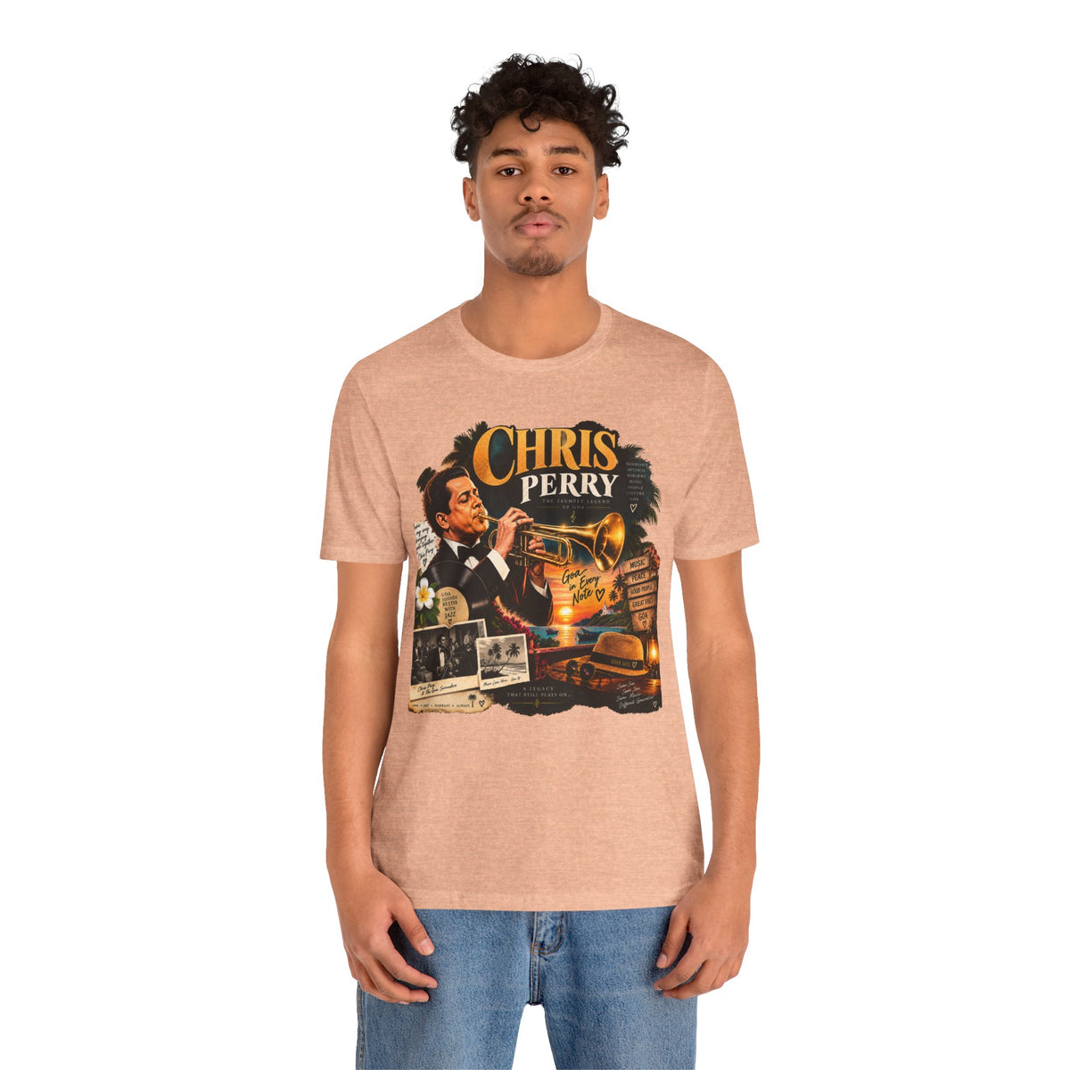 Chris Perry Trumpet Graphic T-Shirt | Retro Music